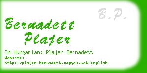 bernadett plajer business card